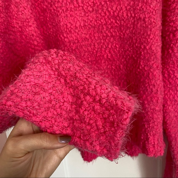Show Me Your MuMu Varsity Pink Knubby Knit Sweater - Picture 8 of 10